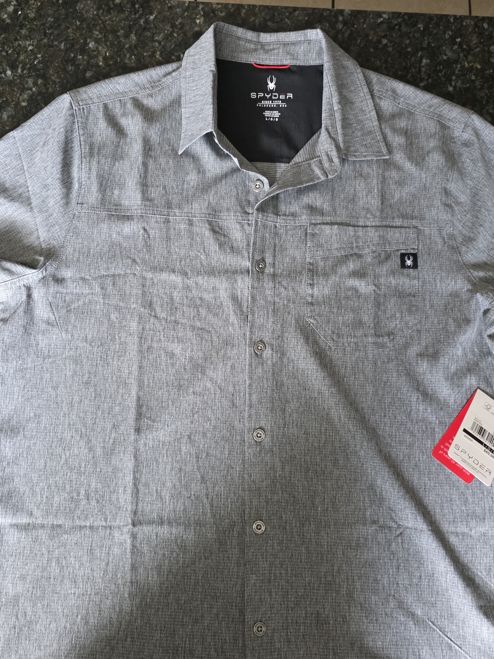 Spyder Men's Gray Button-Up Shirt NWT